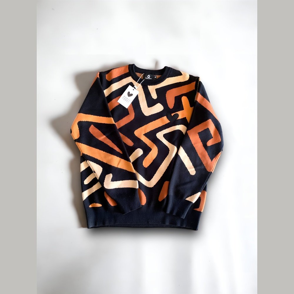 MARCI FRANC SAHARA SUNSET CREW-NECK JUMPER