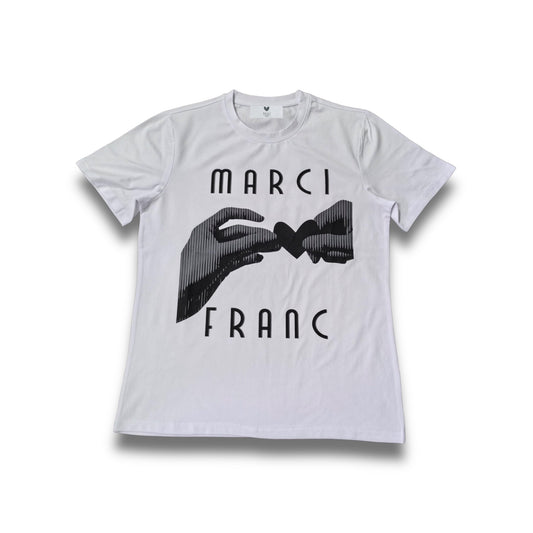 MARCI FRANC WHITE SANKOFA T-SHIRT