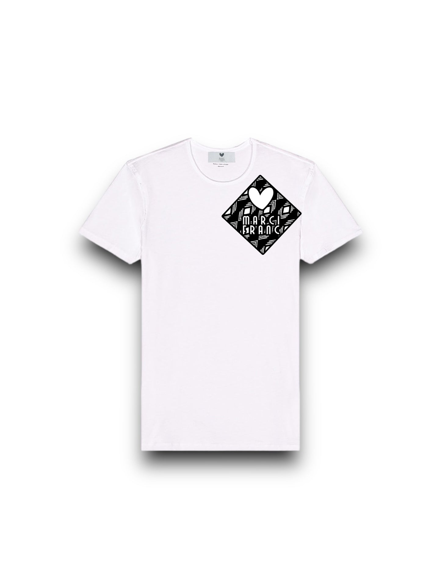 MARCI FRANC WHITE LOGO T-SHIRT