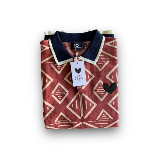 MARCI FRANC TRIBAL CHIC POLO SHIRT