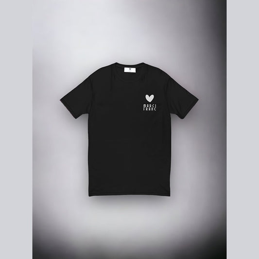 MARCI FRANC BLACK LOGO T-SHIRT