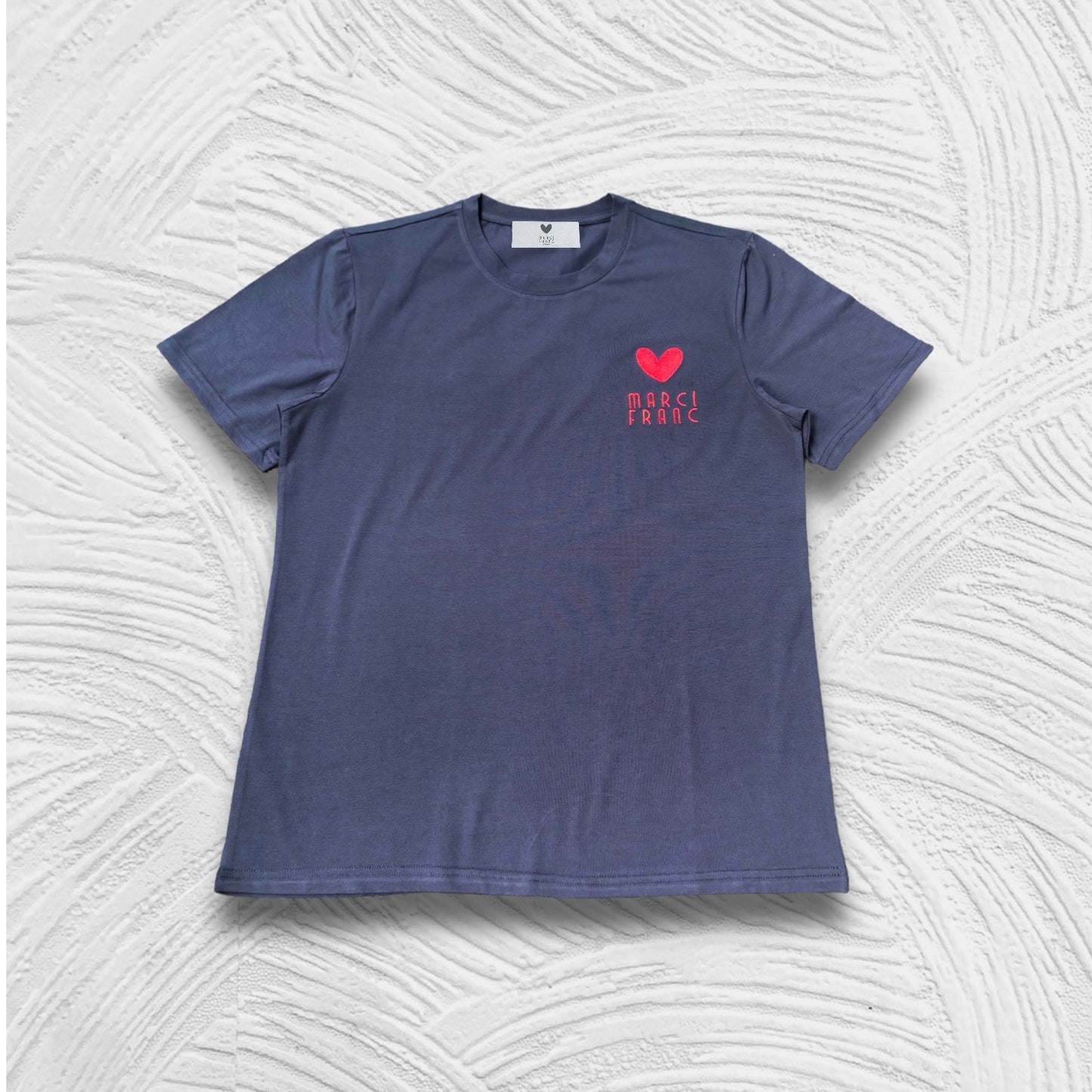 MARCI FRANC NAVY BLUE LOGO T-SHIRT