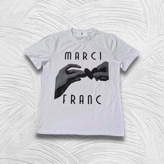 MARCI FRANC WHITE SANKOFA T-SHIRT