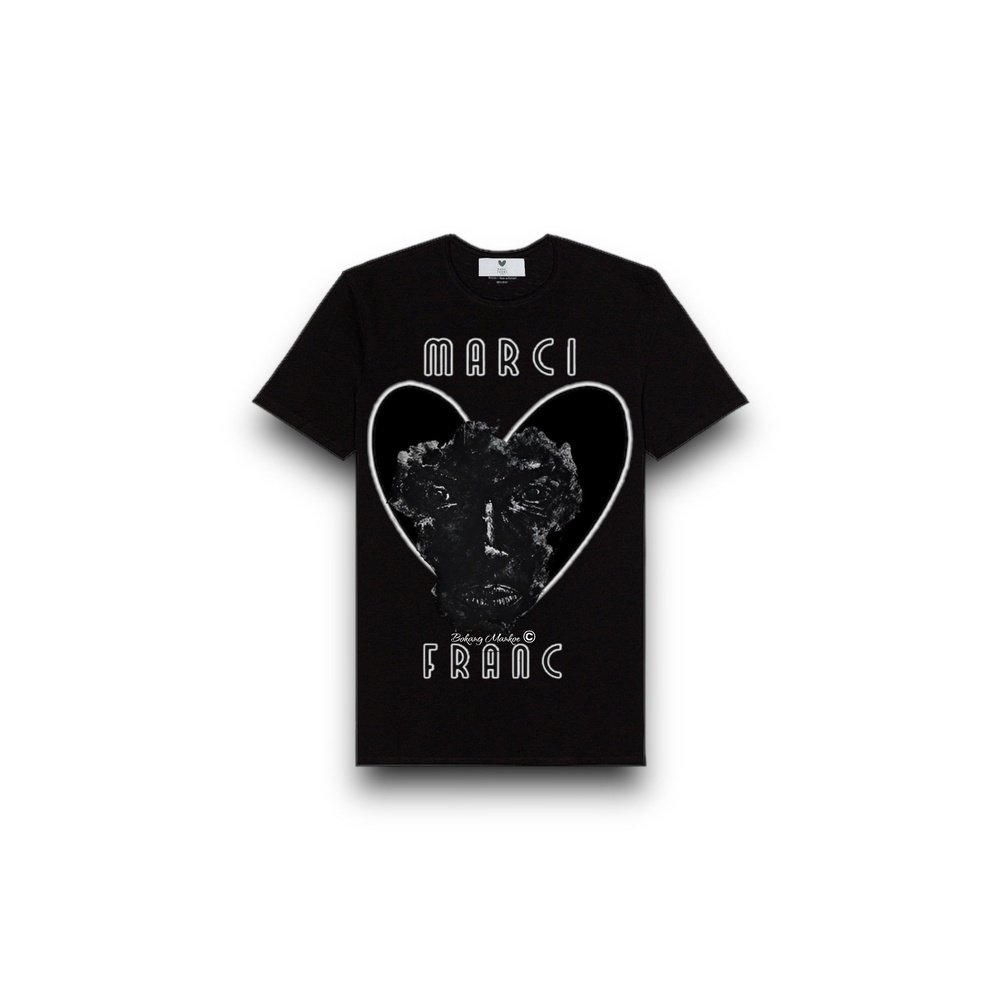 MARCI FRANC x BOKANG MANKOE BLACK T-SHIRT