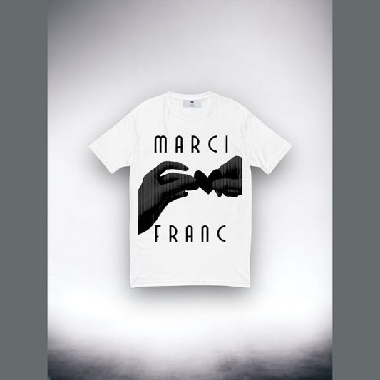 MARCI FRANC WHITE SANKOFA T-SHIRT