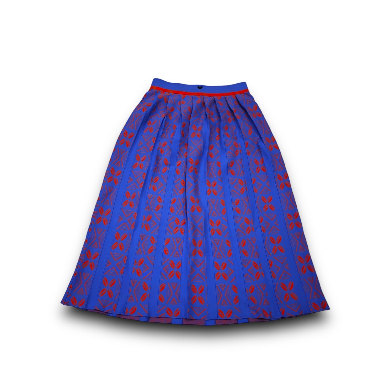 MARCI FRANC TRIBAL JACQUARD MIDI KNIT SKIRT