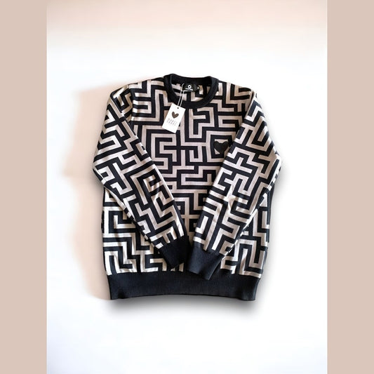 MARCI FRANC LABYRINTH CREW-NECK JUMPER