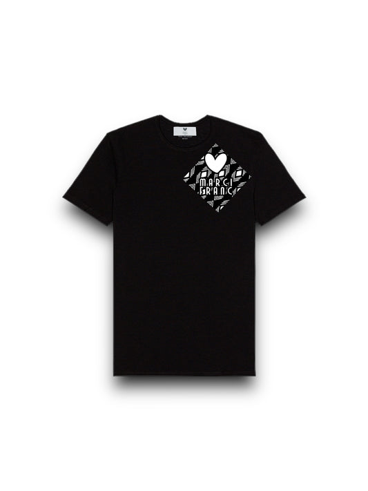 MARCI FRANC BLACK LOGO T-SHIRT